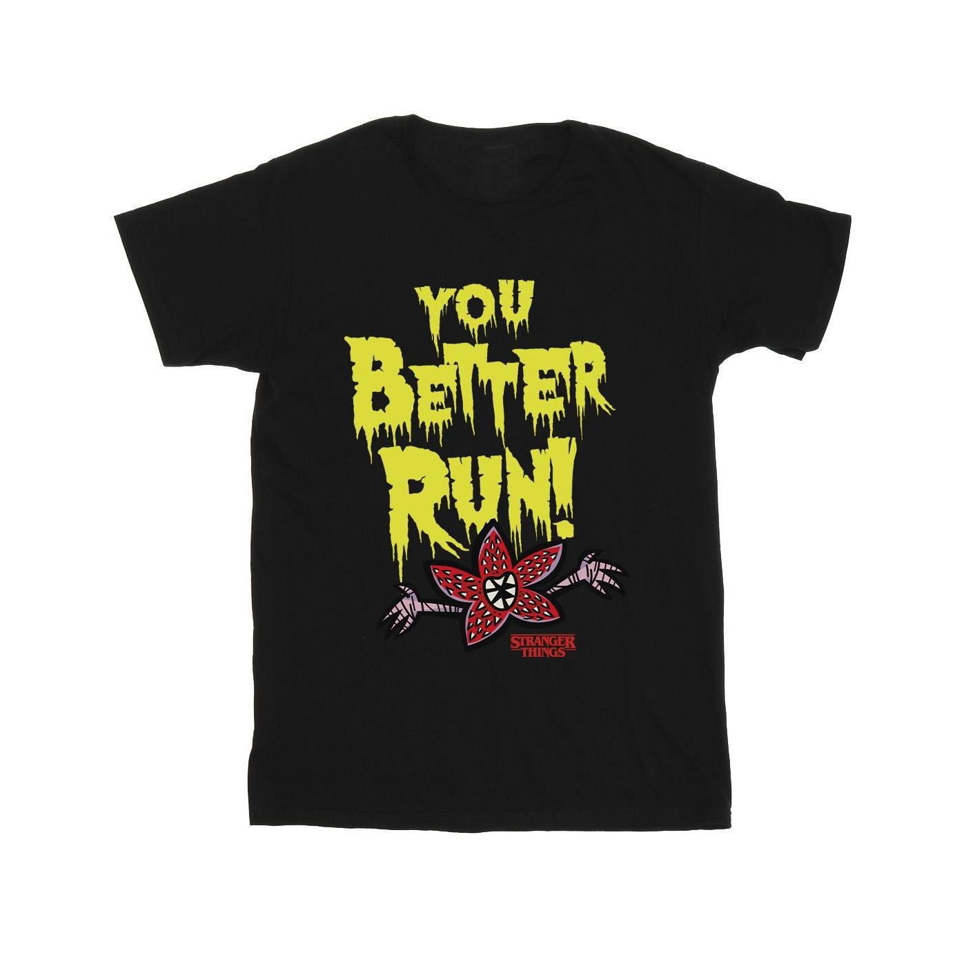 Pertemba FR - Apparel Netflix Heren Stranger Things You Better Run T-shirt L