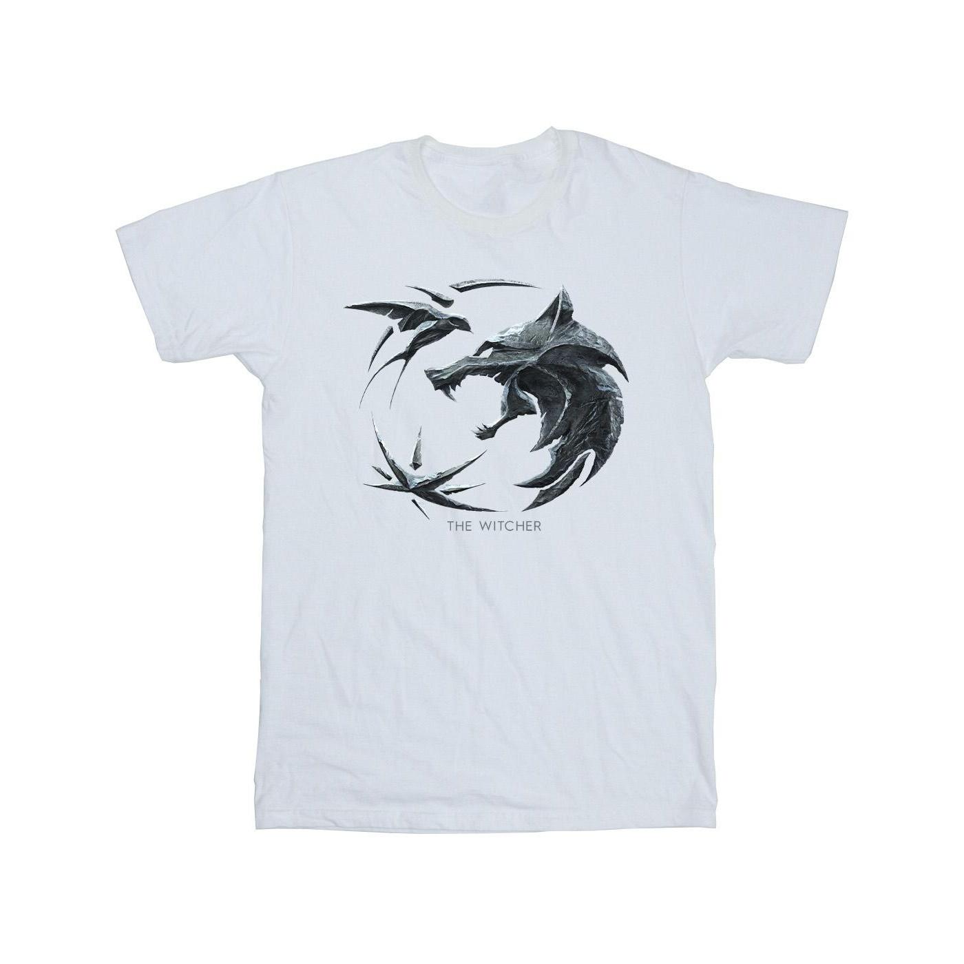 Pertemba FR - Apparel Netflix heren T-shirt met het Witcher Wolf-logo XXL wit