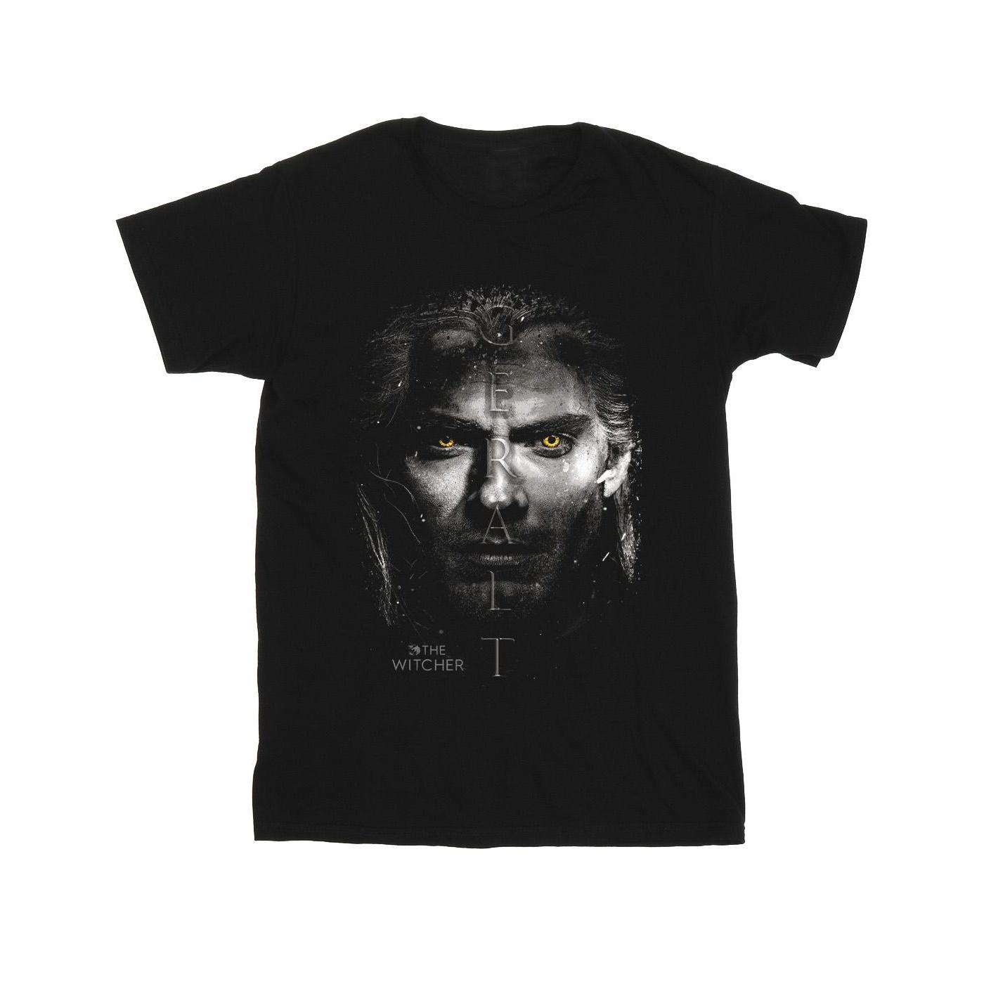 Pertemba FR - Apparel Netflix Heren The Witcher Geralt Stare T-shirt 5XL zwart