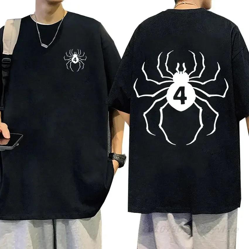 Limindong Anime Hunter X Hunter Spider Streetwear Cosplay T-shirt Phantom Troupe Hisoka Chrollo T-shirt Mannen Vrouwen Oversized T-shirts XS zwart