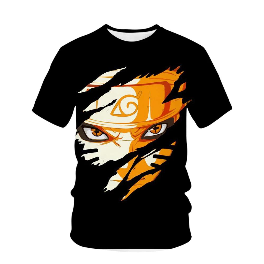 ETST0013 Zomer Naruto Hip Hop T-shirts voor heren Anime Kakashi Streetwear O-hals Korte mouwen Heren T-shirt Cartoon Grafische Tops Kleding 2XL