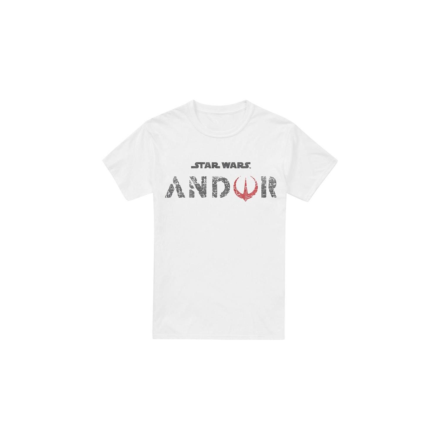 Star Wars Mens Andor Logo T-Shirt L wit