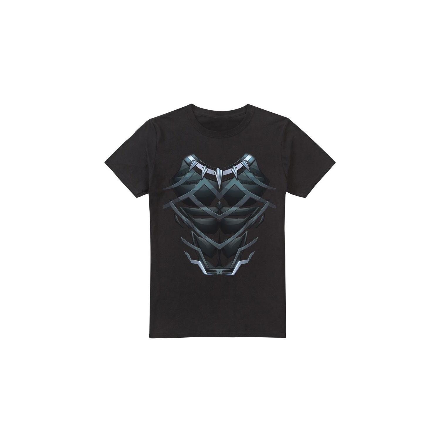 Black Panther Mens Costume T-Shirt L zwart
