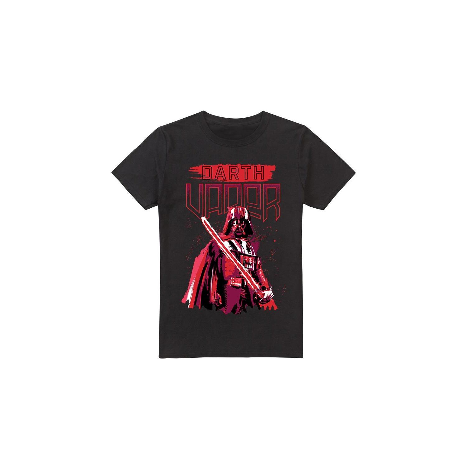 Star Wars Mens Darth Vader Painted T-Shirt S zwart
