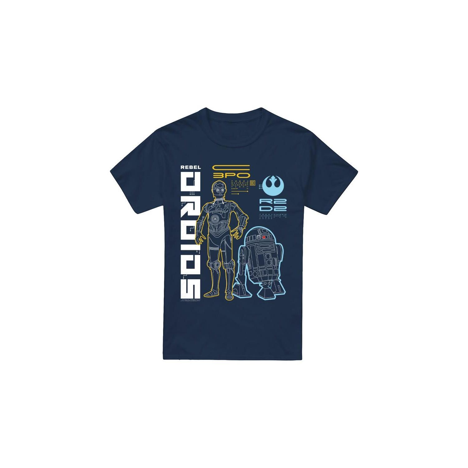 Star Wars Mens Rebel Droids T-Shirt L Vloot