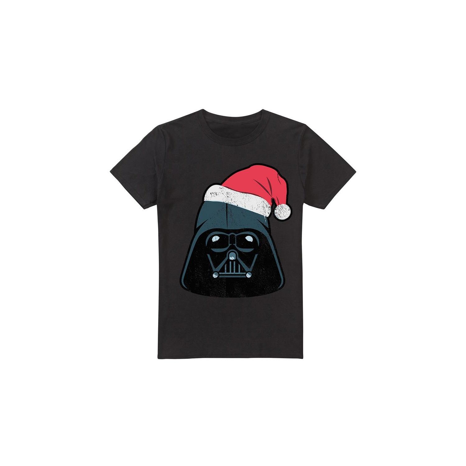 Star Wars Mens Darth Vader Santa Christmas T-Shirt S zwart