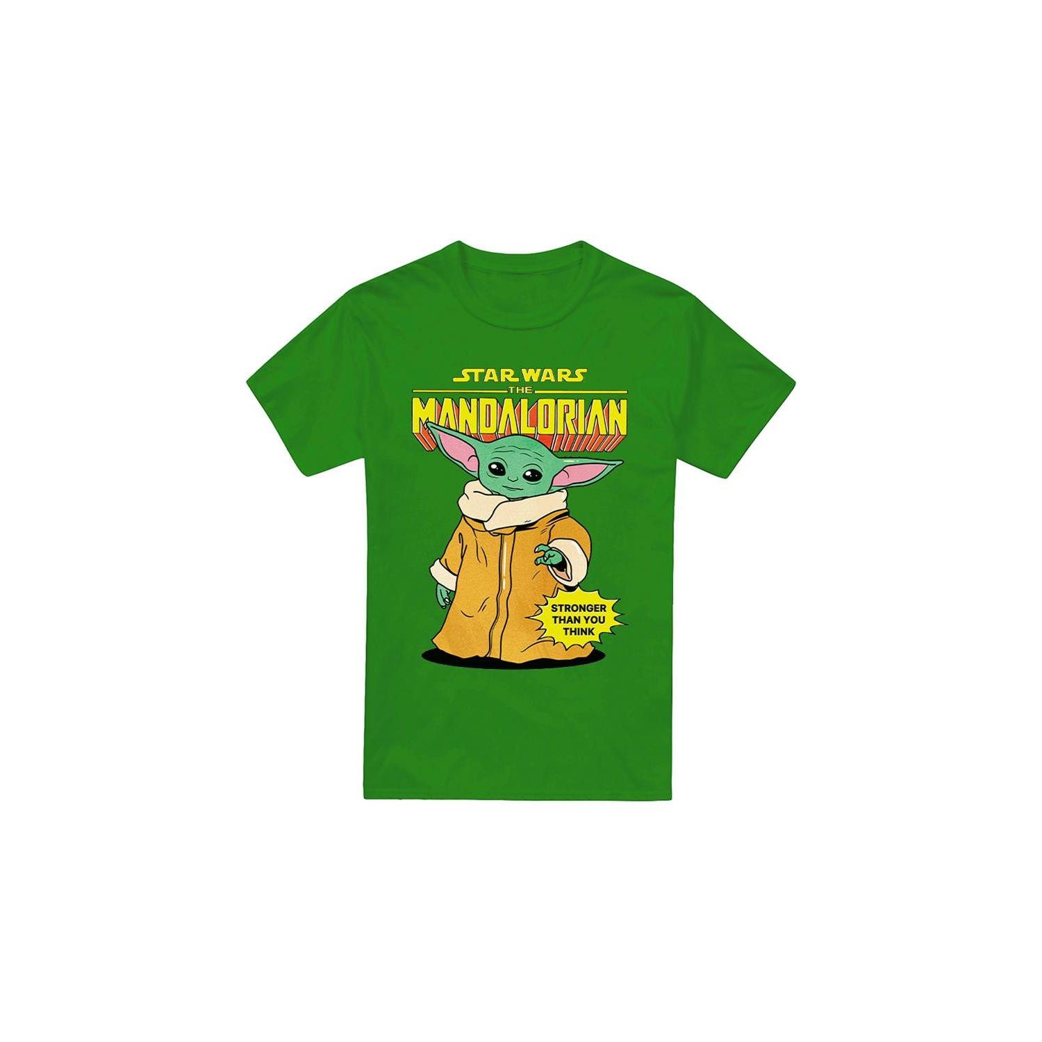 Star Wars Mens Strong Grogu T-Shirt M kelly groene kleur
