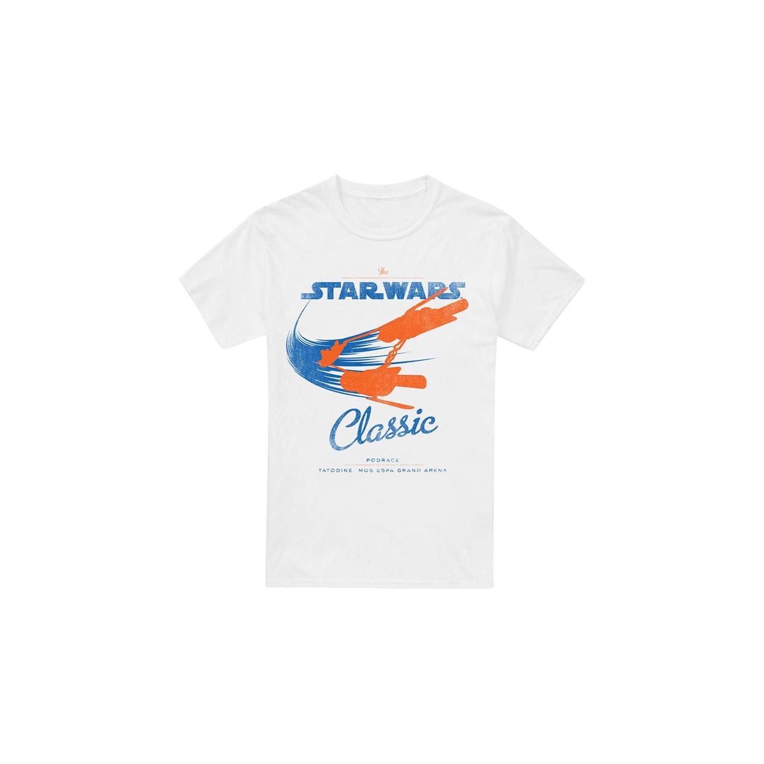 Star Wars Mens Classic T-Shirt L wit