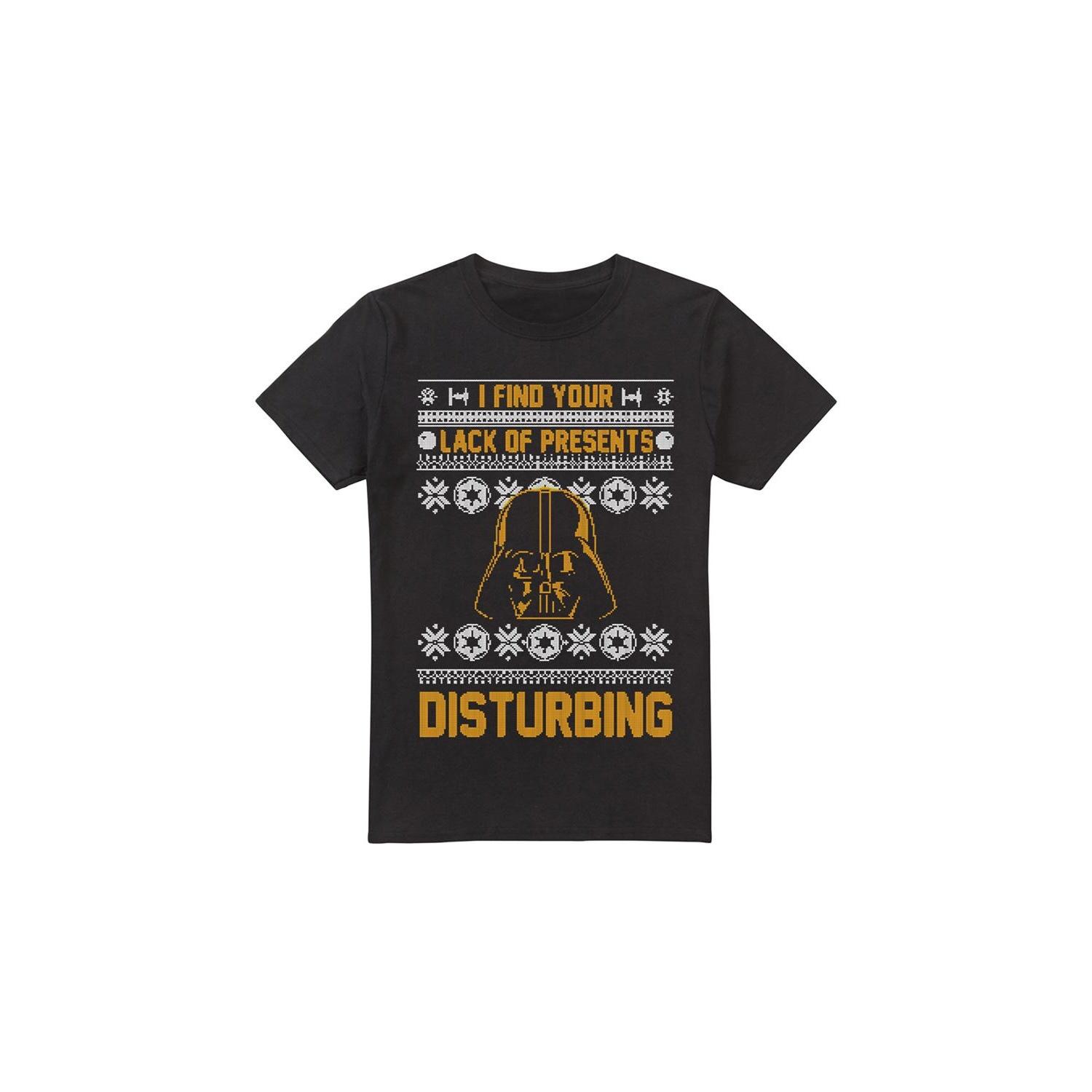 Star Wars Mens Lack Of Christmas Presents Fair Isle T-Shirt 3XL zwart