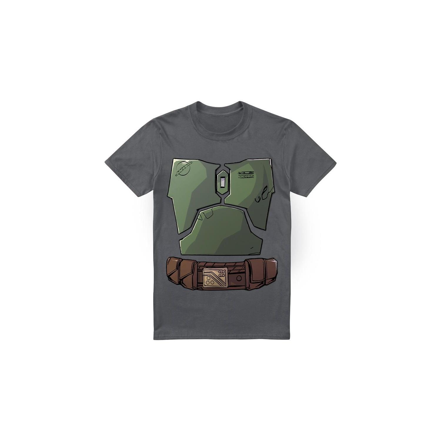 Star Wars Mens Boba Fett Costume T-Shirt L houtskool