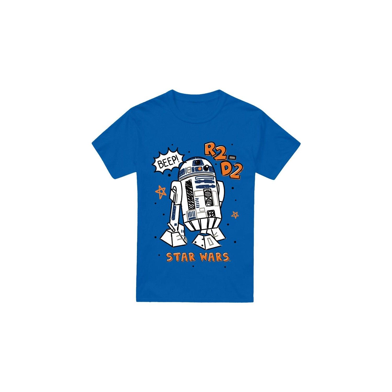 Star Wars Mens R2-D2 T-Shirt XXL koningsblauwe kleur