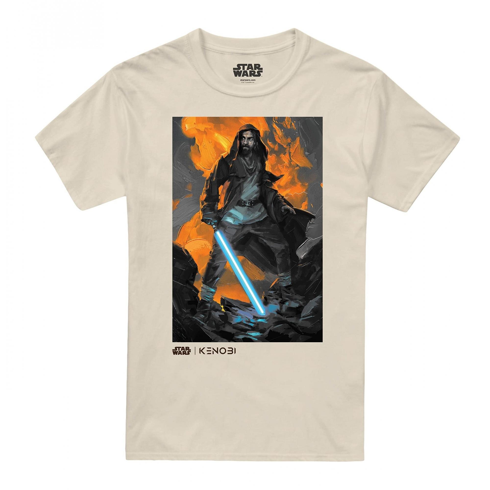 Star Wars Mens Victorious Obi Wan Kenobi T-Shirt XL natuurlijk