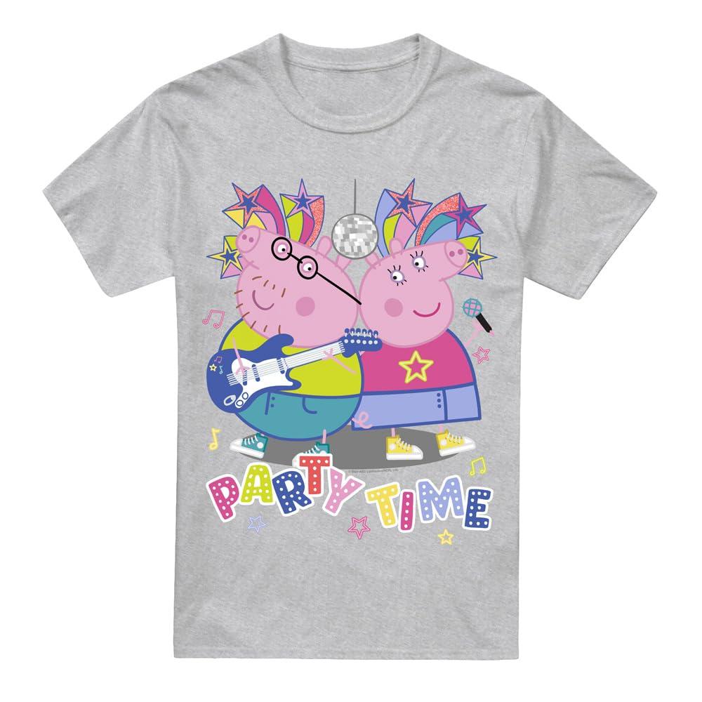 Peppa Pig Mens Party Time Mummy Pig Daddy pig T-Shirt XXL