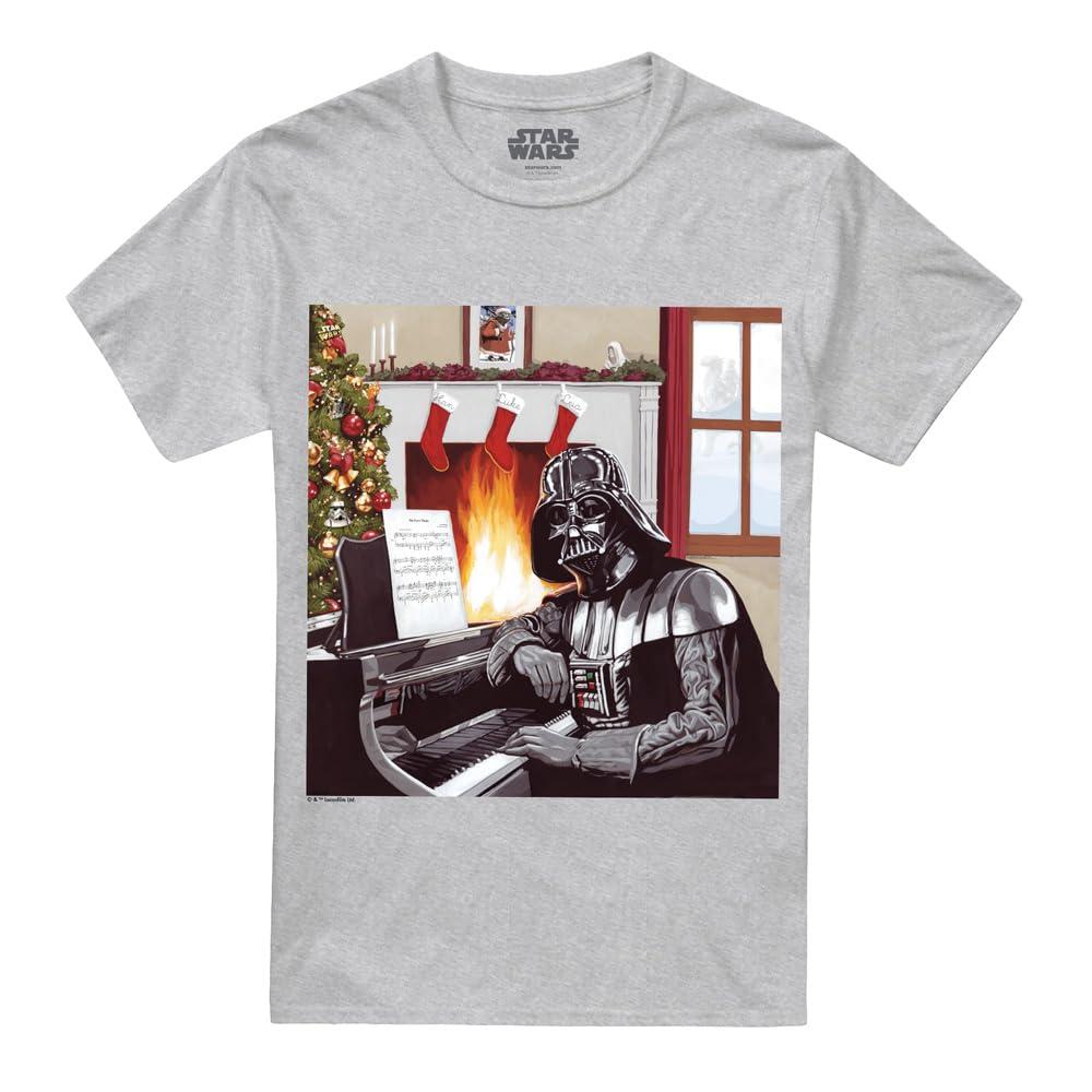 Star Wars Mens Darth Vader Piano T-Shirt XL