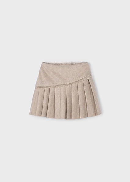 Mayoral winter rok meisjes - bruin - gebreid - geplooid