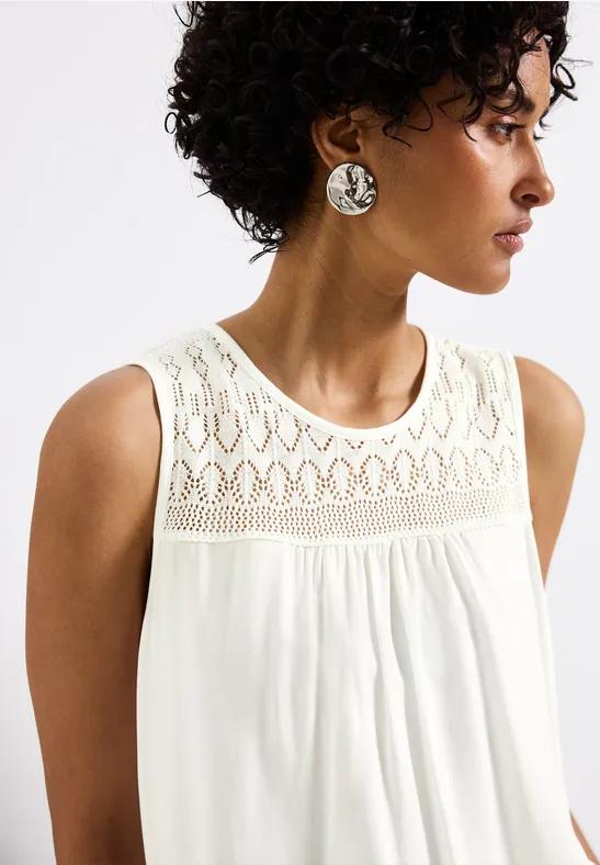 STREET ONE Shirttop met ajourdetails