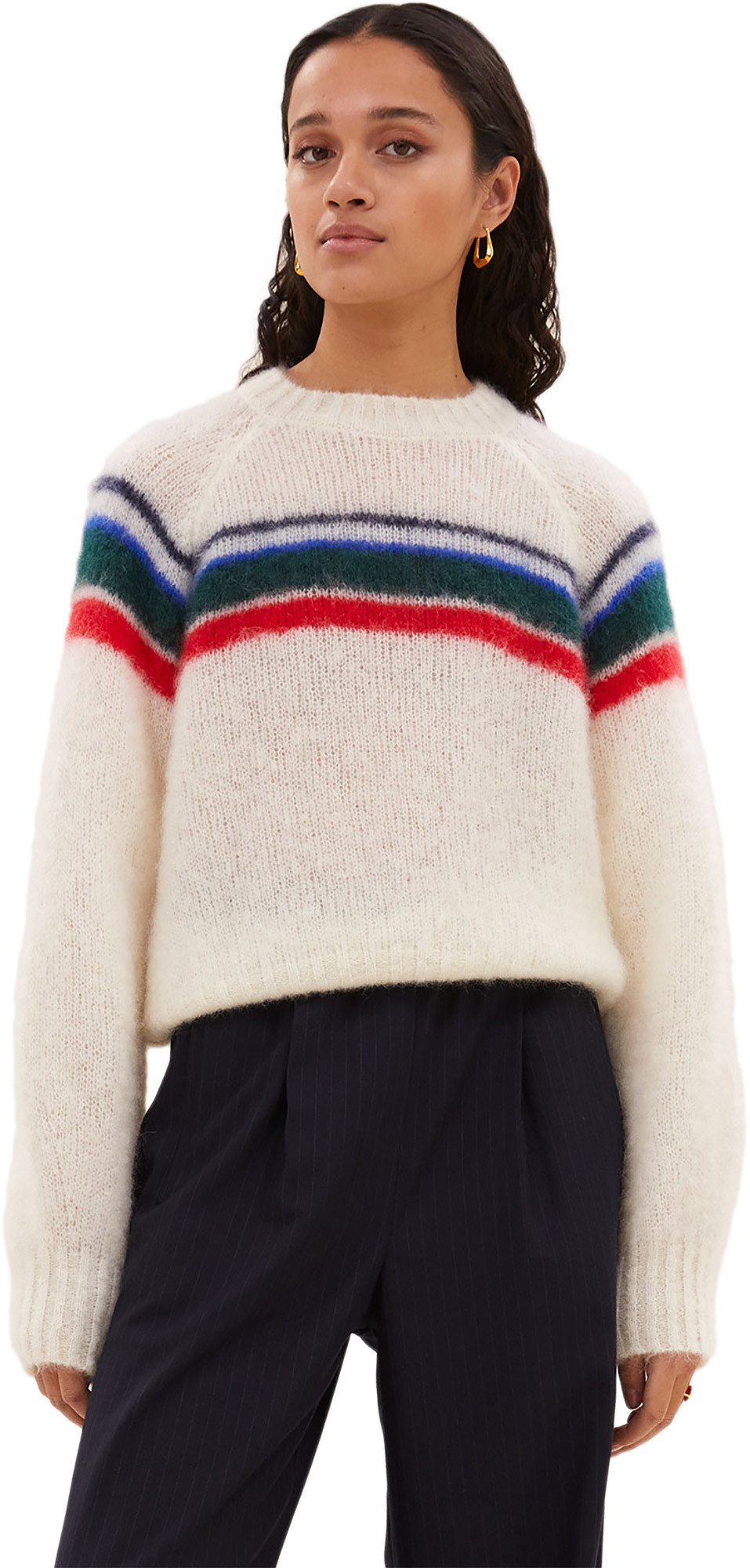 By-Bar Amsterdam Liam stripe pullover off white