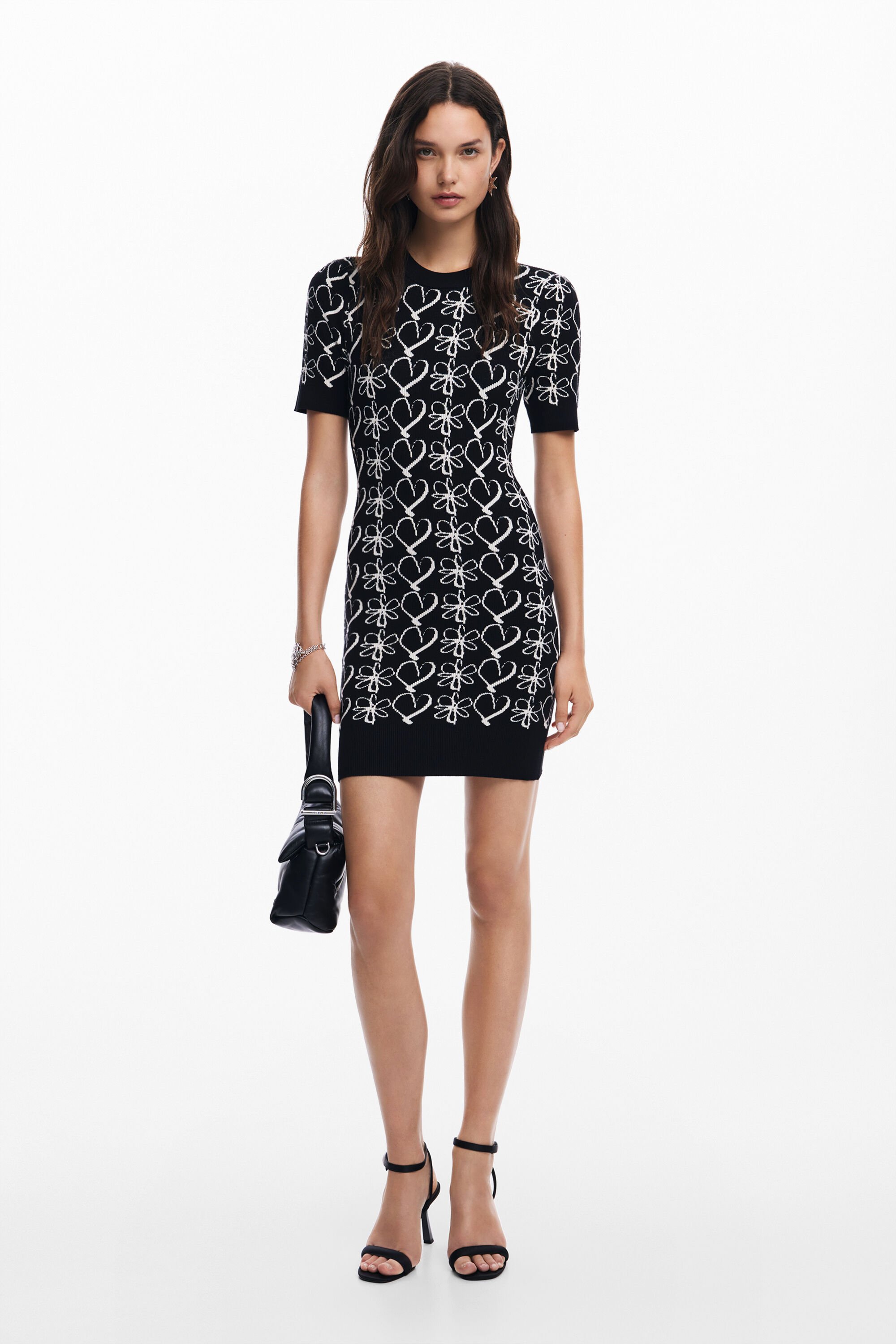 Desigual Mini-jurk met print M. Christian Lacroix - BLACK