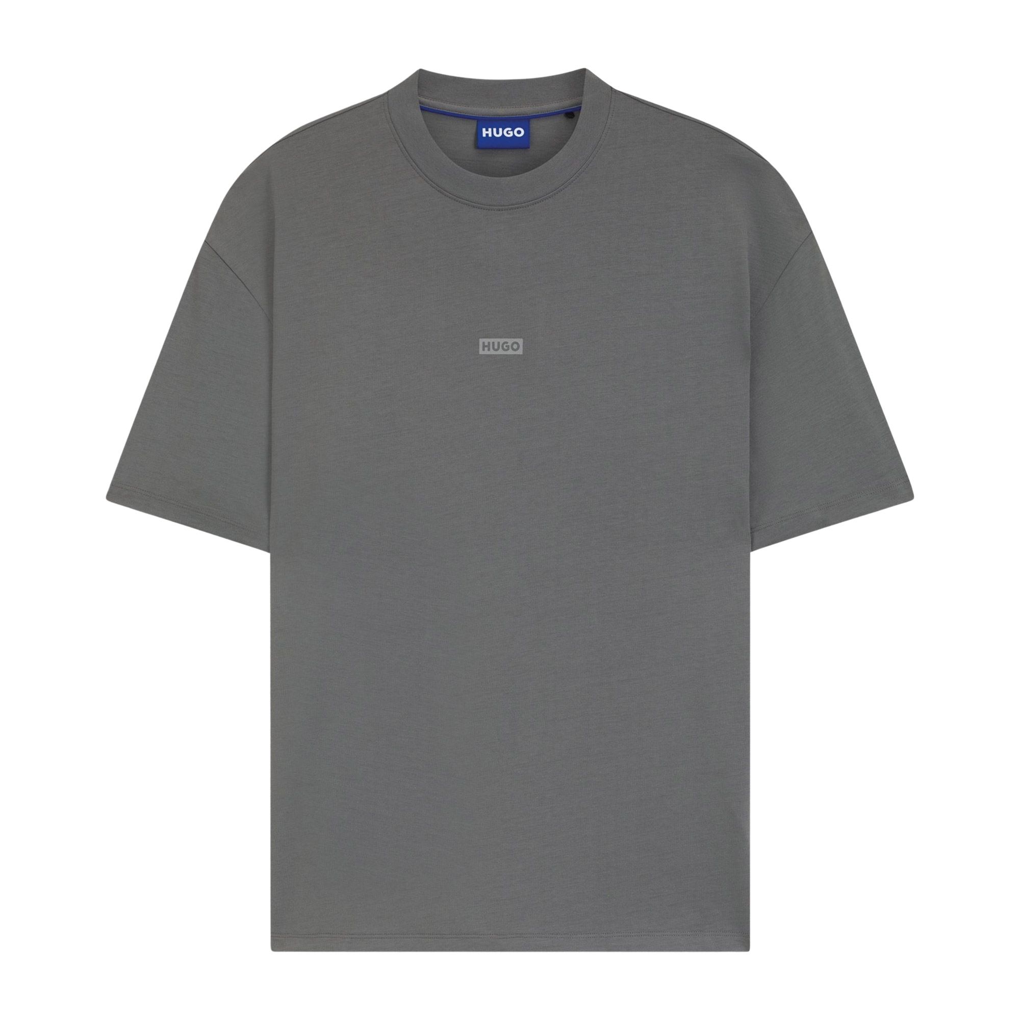 OTTO HUGO Blue T-shirt Nalono met logoprint, oversized look met backprint