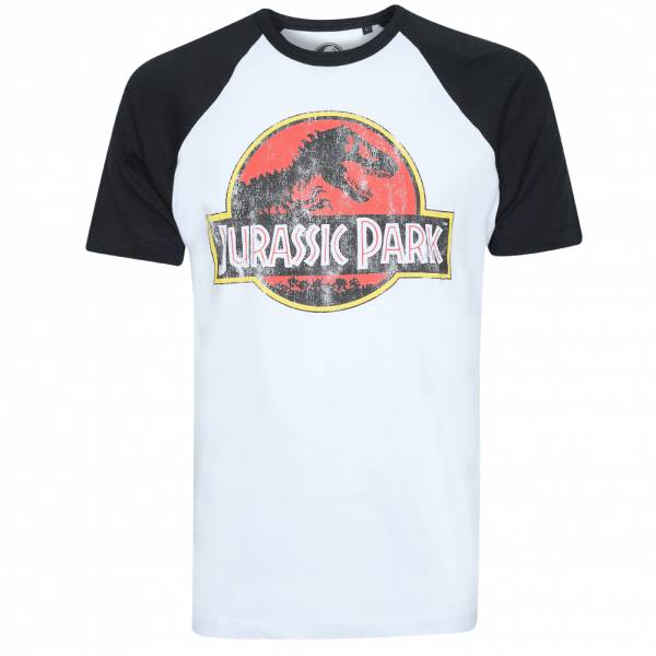 Lizenz JURASSIC PARK Distressed Logo Heren T-shirt GBMTS348WBL