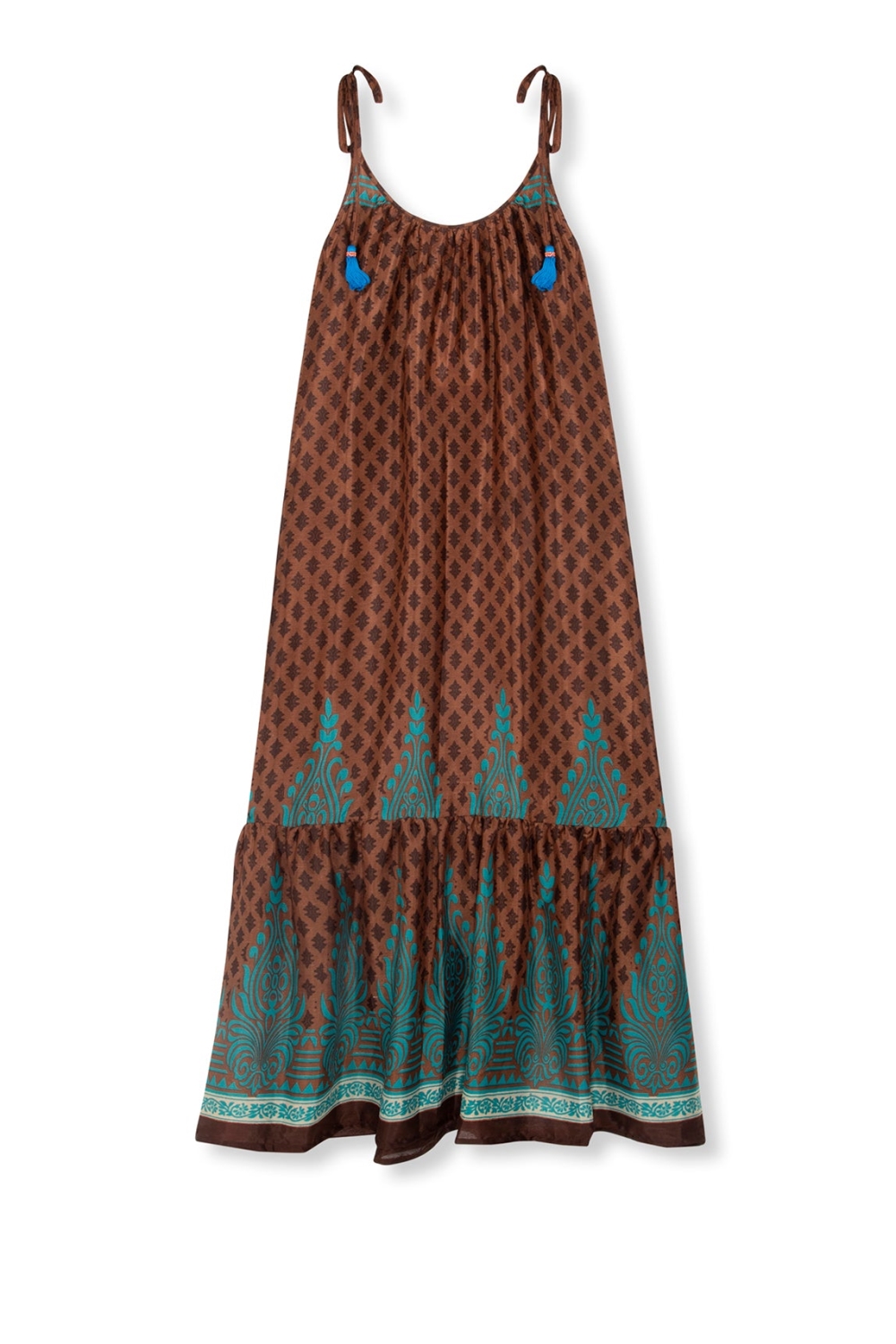 El.rÃ©sidu Damen vegan Kleid Myra Braun/Teal