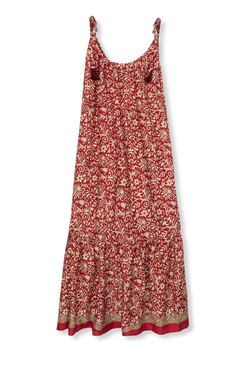 El.rÃ©sidu Damen vegan Kleid Myra Rot/Beige
