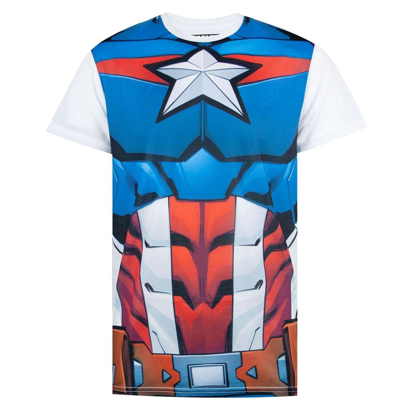 Captain America heren kostuum T-shirt XXL
