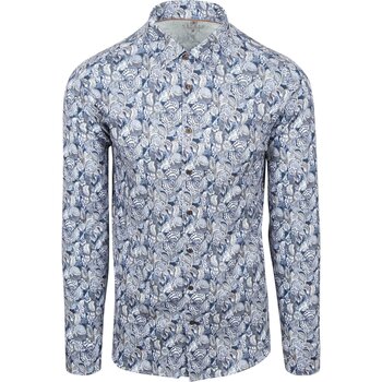 Desoto Overhemd Lange Mouw  Overhemd Print Bloem Blauw