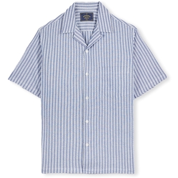 Portuguese Flannel Overhemd Lange Mouw  Jacquard Shirt - Chambray