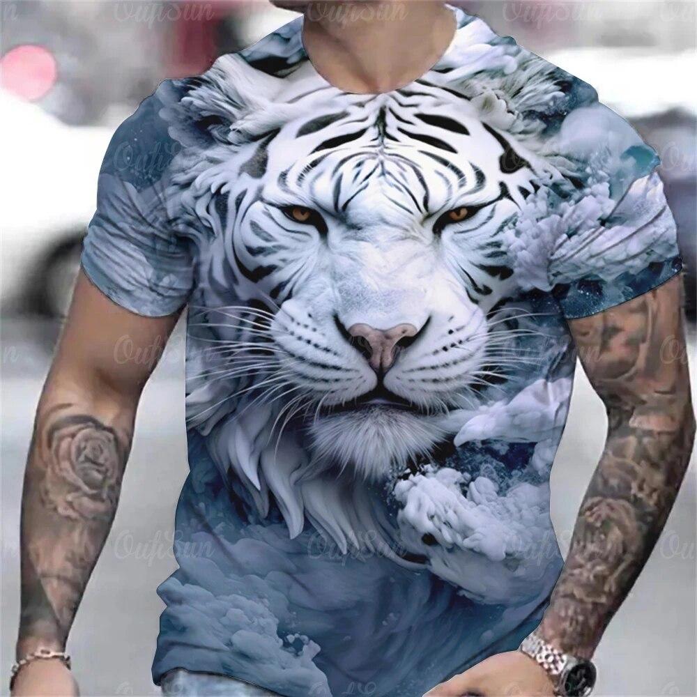 ETST WENDY 05 Dieren T-shirt voor mannen 3D Tijger bedrukte mode heren Street Designer korte mouwen Harajuku sweatshirt losse oversized T-shirts 3XL