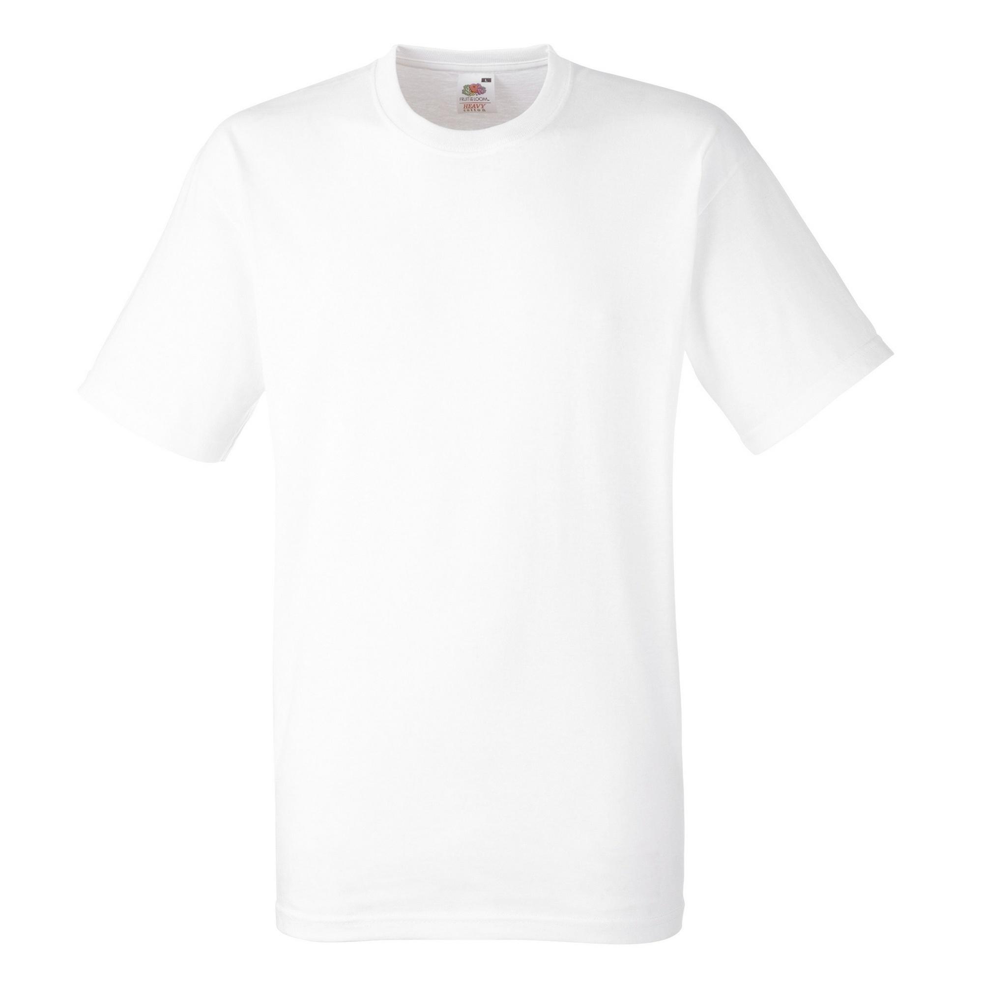 Fruit Of The Loom Heren zwaargewicht Belcoro katoenen T-shirt met korte mouwen 2XL wit