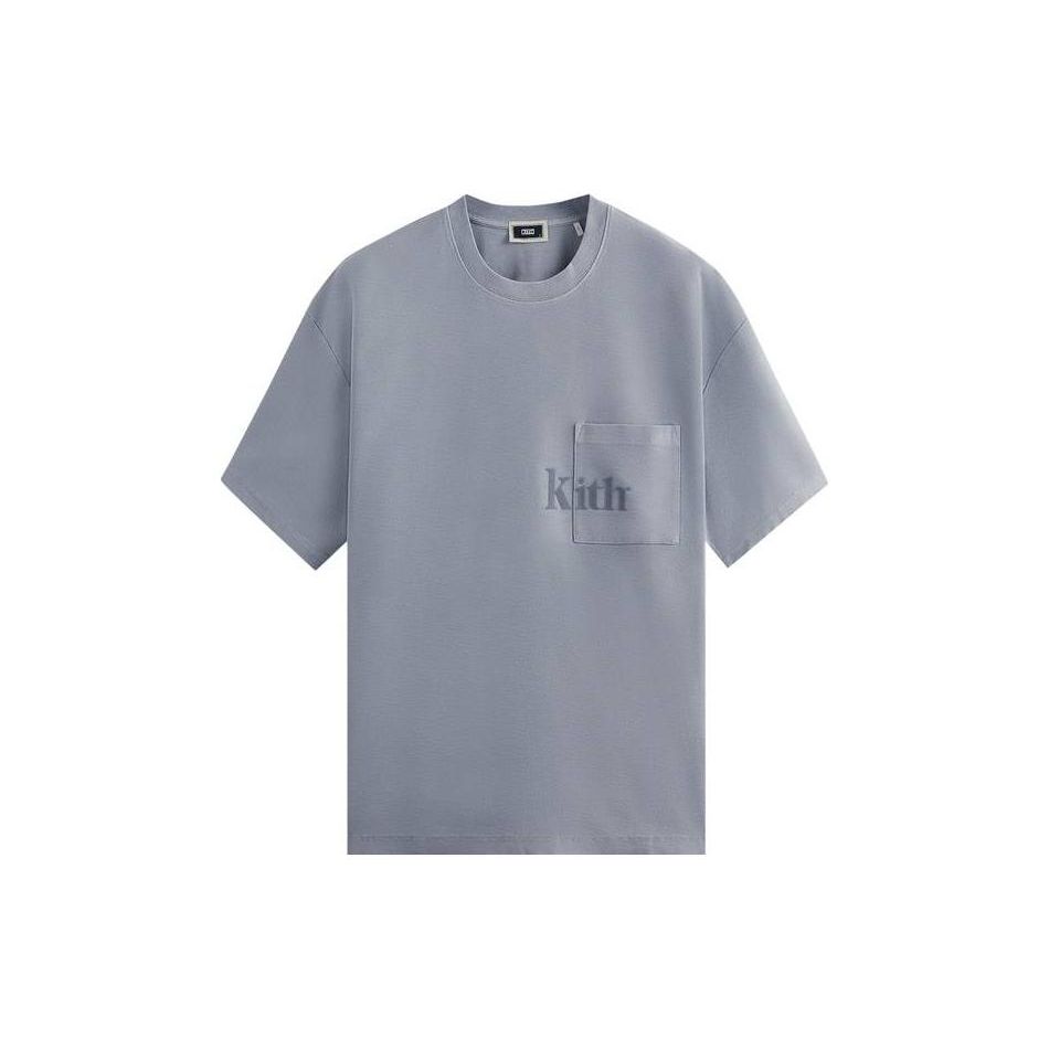 Kith Quinn Tee Light Indigo Men Tops Blue KHM031086-415