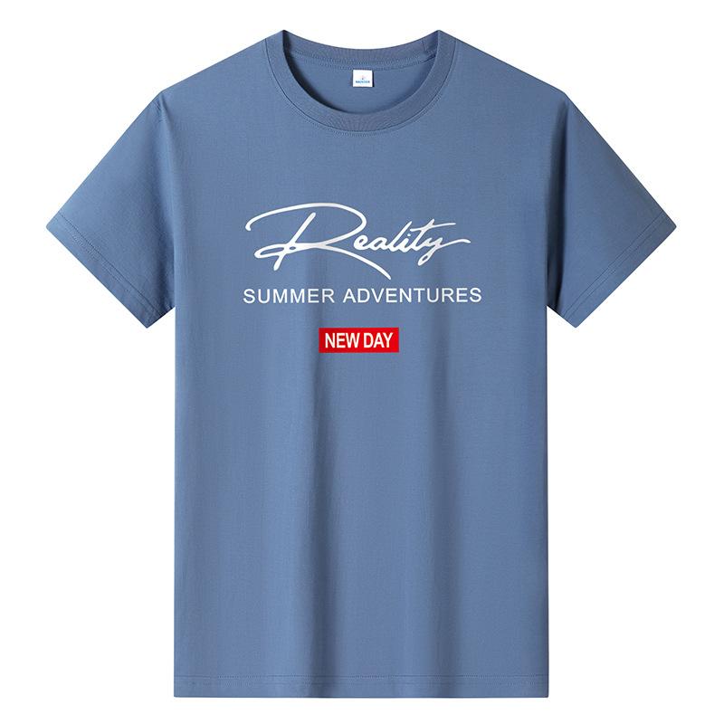 Bistrota Groot formaat puur katoenen heren T-shirt met korte mouwen voor jongens XXXL