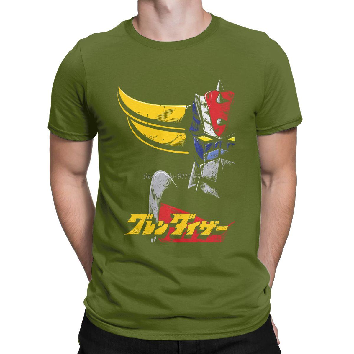 Kukebang Grendizer Ufo Robot Goldrake 3d print T-shirt Mazinger Z Anime Heren T-shirt 80s Manga Korte Mouw O-hals T-shirt Katoen Klassieke Tops L