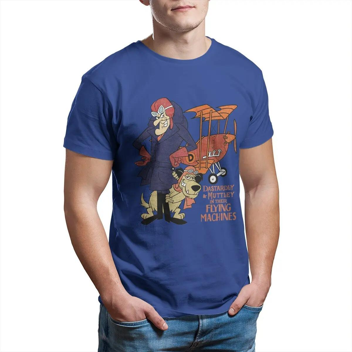 Enter Boutique Sports Clothing Collection Heren Dastardly Muttley Flying Machines Wacky Races Cartoon T-shirts Katoenen kleding O-hals T-shirt Grafisch bedrukte T-shirts M