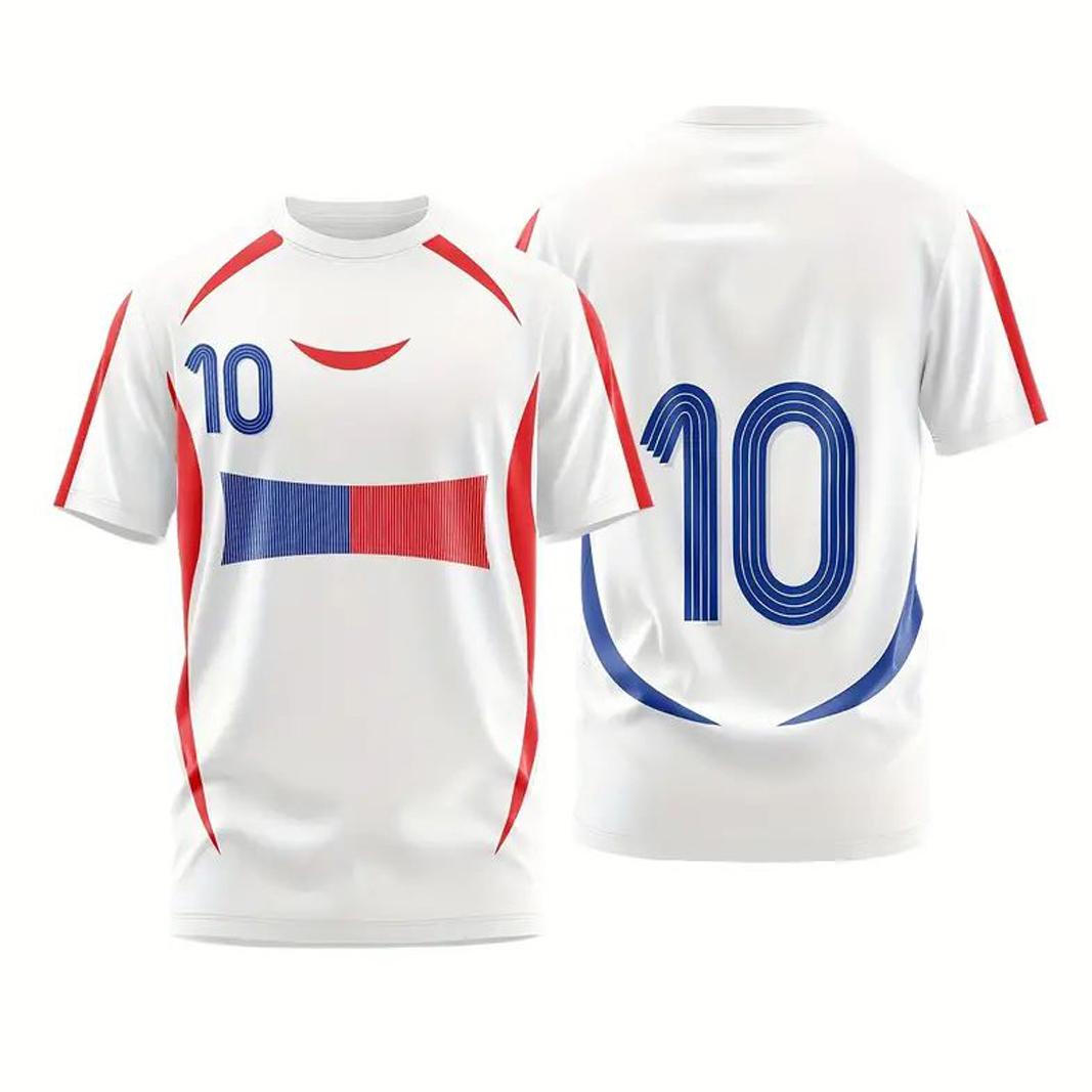 ETST WENDY 005 Zomer Heren T-shirt Casual Korte Mouw Tee Nummer 10 Print Voetbal T-shirt Street Sportshirt Mannelijk Oversized Kleding 5XL