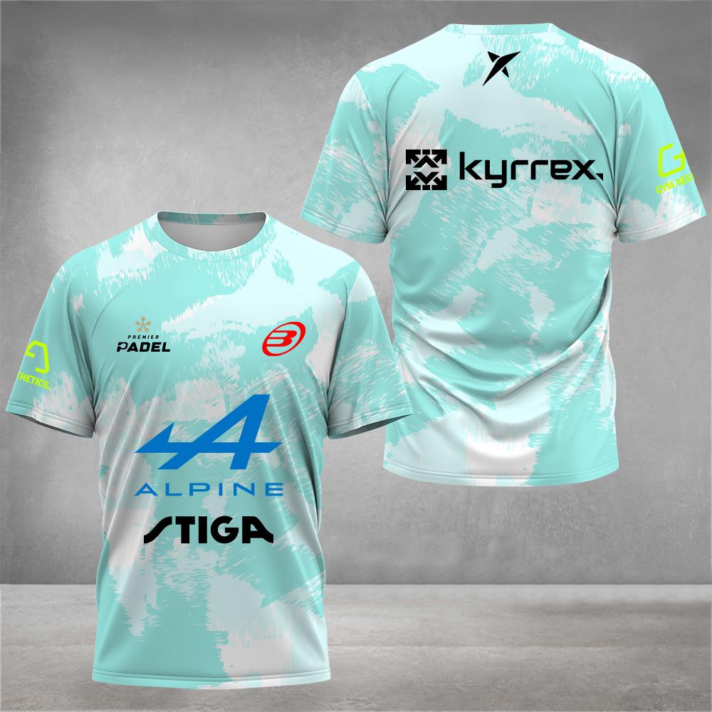 Etst 003 Mode Kleurrijke Bedrukte Tennis T-shirt Heren Zomer Heren Padel Kleding Hoge Kwaliteit Outdoor Badminton Hardlopen Sport T-shirts S