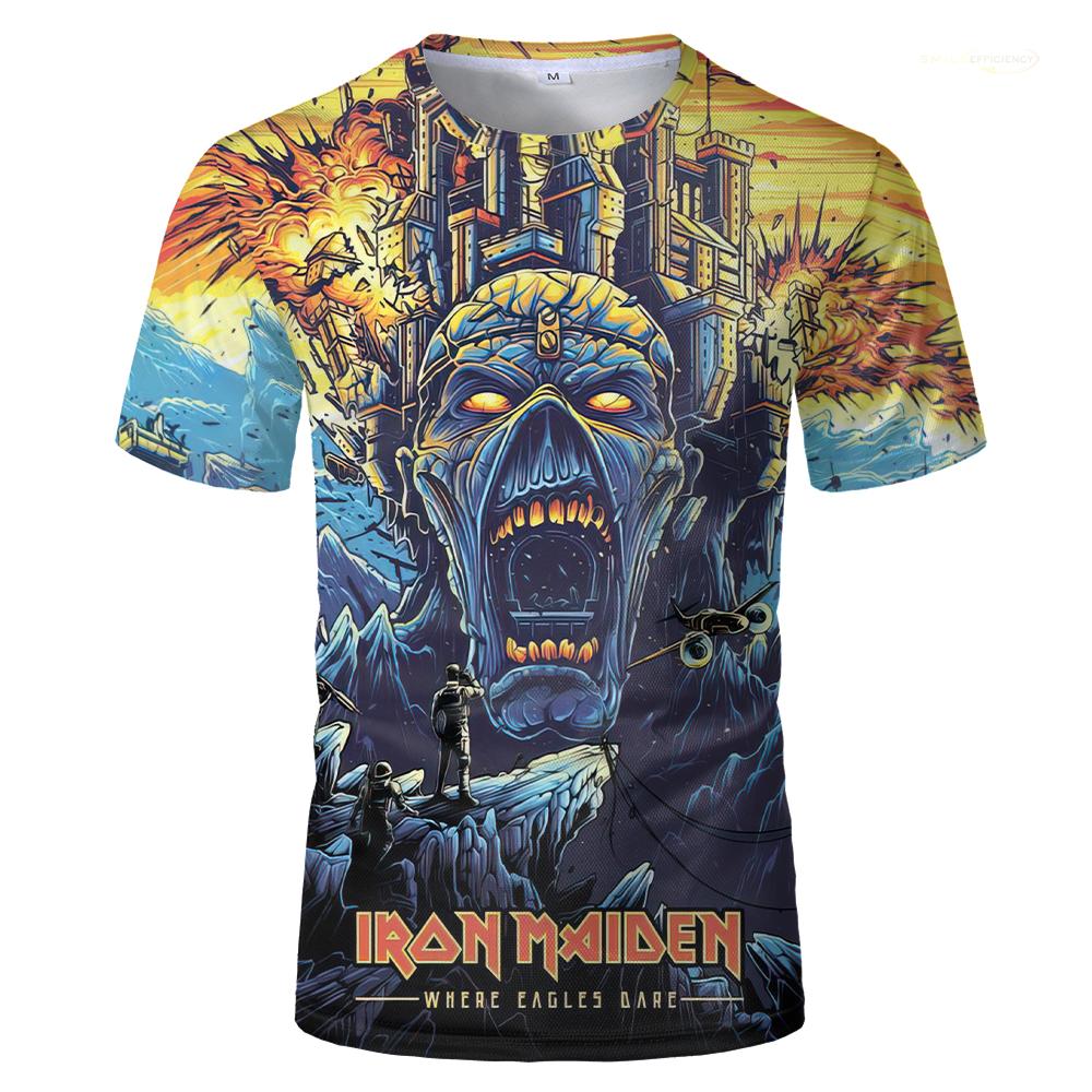 Plus Size FUGUIS 2024 Punk T-shirts For Men And Women Heavy Metal Rock Band Retro Clothing Summer Loose Tee Short Sleeve Oversized Hip Hop Tops XL
