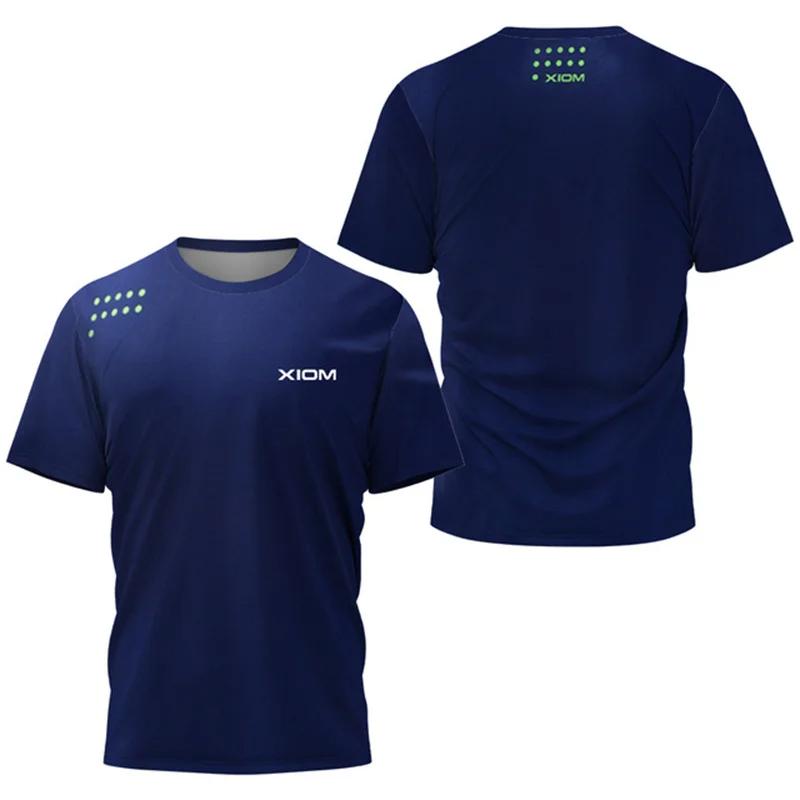 Laoxu Gradient Pattern Heren Tafeltennis T-shirt Nieuw Heren Zomer Tennis Badminton T-shirt Top Tafeltennis Club Snel Droog Korte Mouw 4XL