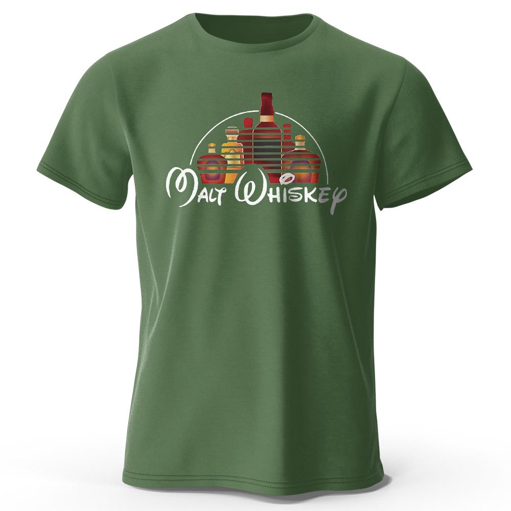 WowClassic Heren Malt Whiskey Bedrukt T-shirt 100% Katoen Oversized Grappige Grafische T-shirts voor Heren Dames Zomer Tops XXL