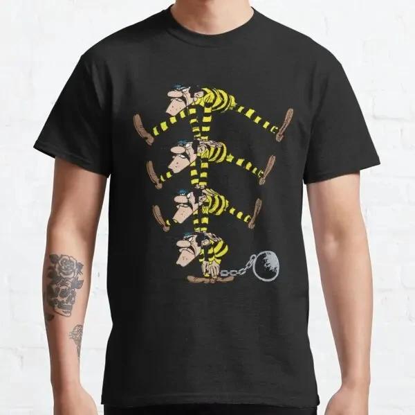 The best product for you Lucky Luke Cartoon Daltons Tshirt Retro T Shirt Grunge Men Clothing Harajuku Anime Shirt Ropa Hombre Roupas Masculinas Camisetas XXXXXL paars