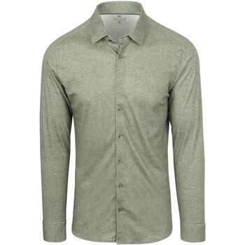 Desoto Overhemd Lange Mouw  Overhemd Twill Optics Groen