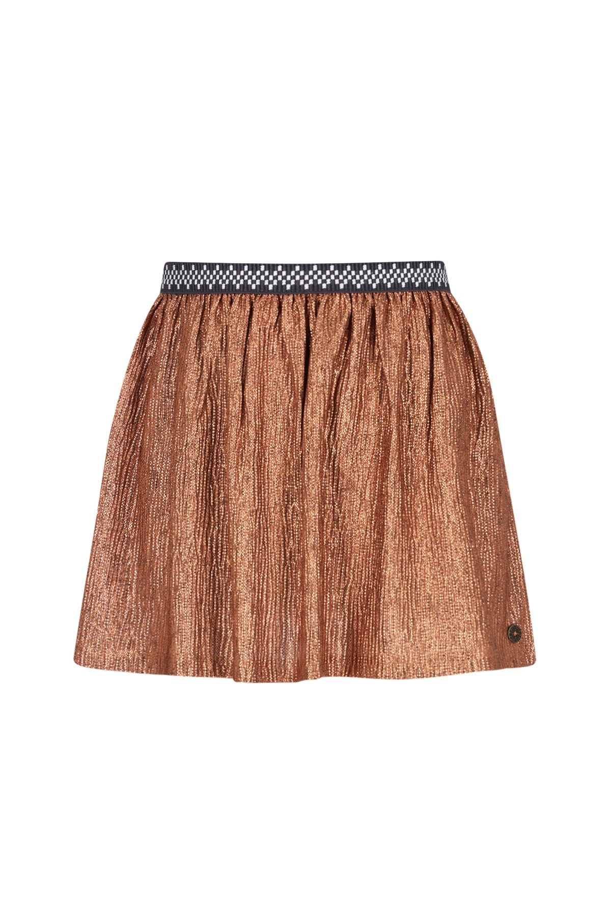 Like Flo winter rok meisjes - bruin/rood - Holly - metallic