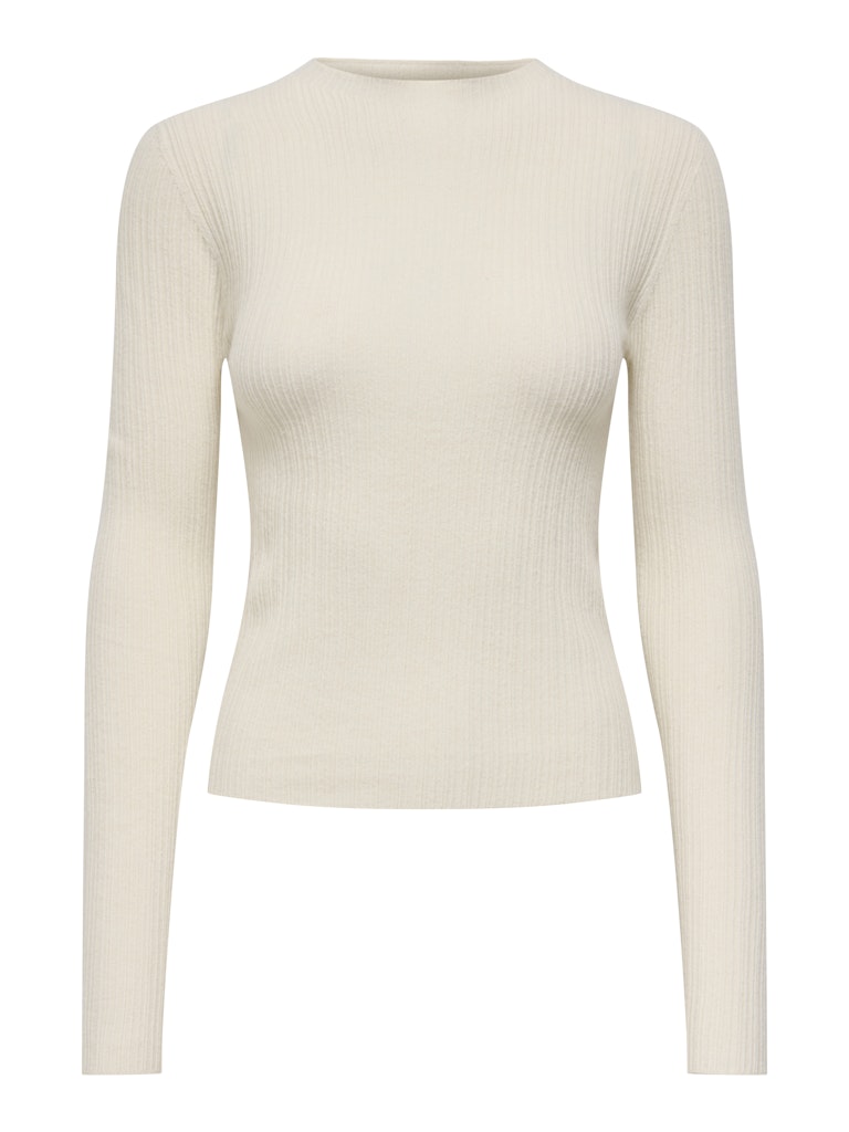 Only Onlcoco life ls rib mock neck cc knt ecru