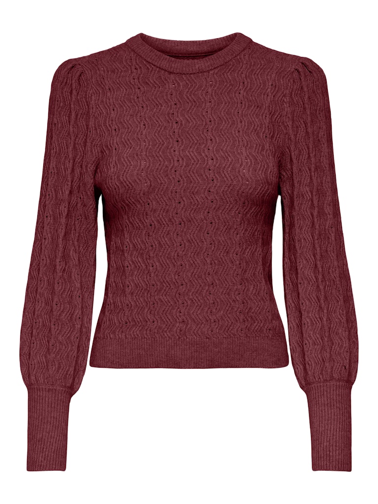 Only Onlkatia ls struc puff oneck cc knt bordeaux