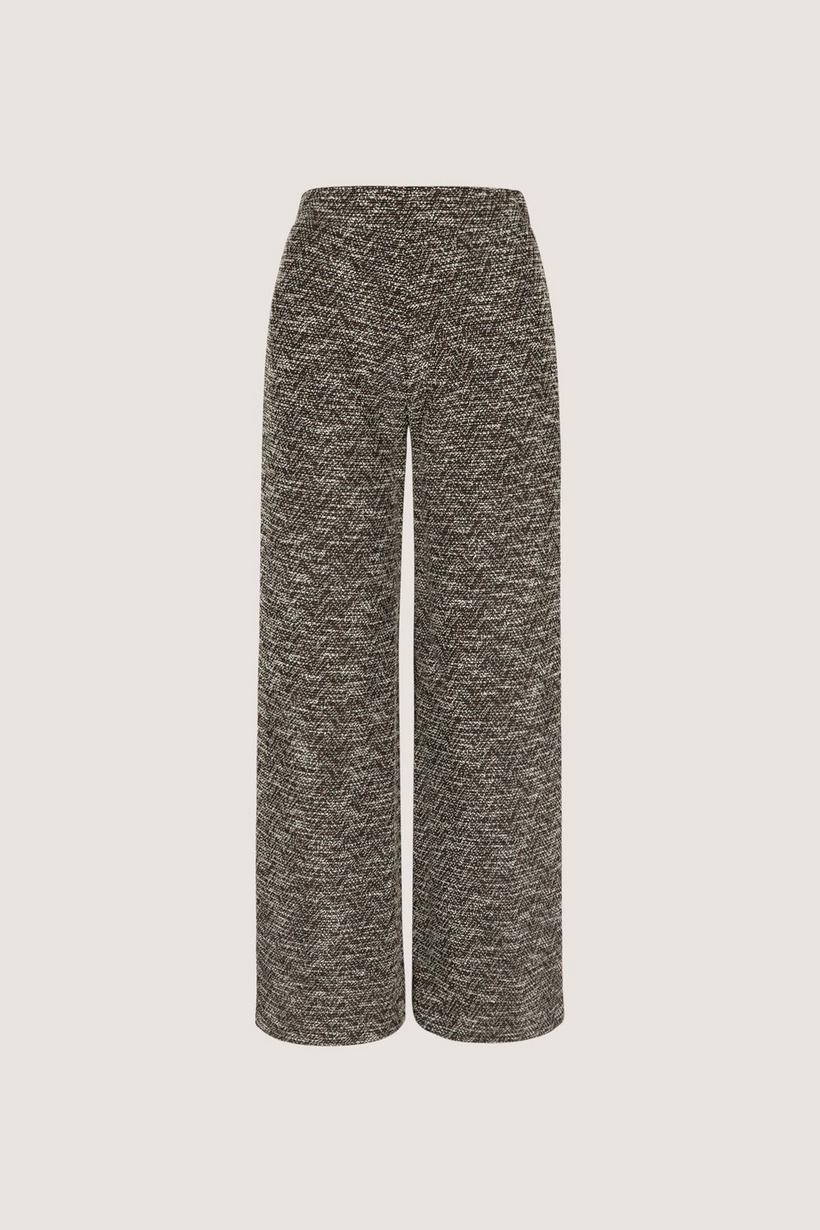 Mayerline Wijde Broek In Jersey Tweed