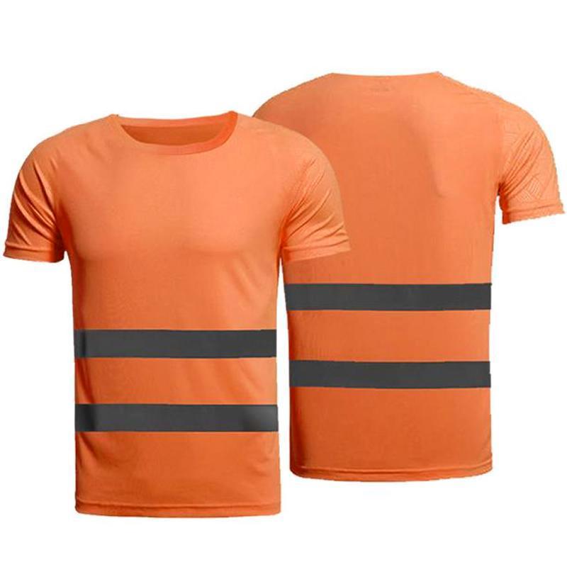 Jack and John Heren Hi Vis Viz High Visibility T-shirt Korte Mouwen Casual Outdoor Veiligheid Werk Unisex XL oranje