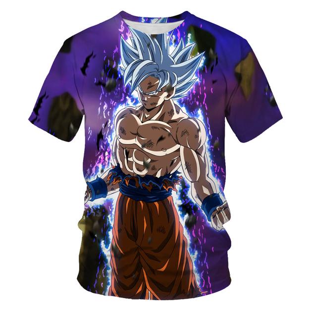 Baibao QIQI Zomer Mode Nieuwe Super Lichtgevende 3D Afdrukken Patroon Heren Jongens Korte Mouw Trend Casual T-shirt Kleding XXS-6XL M