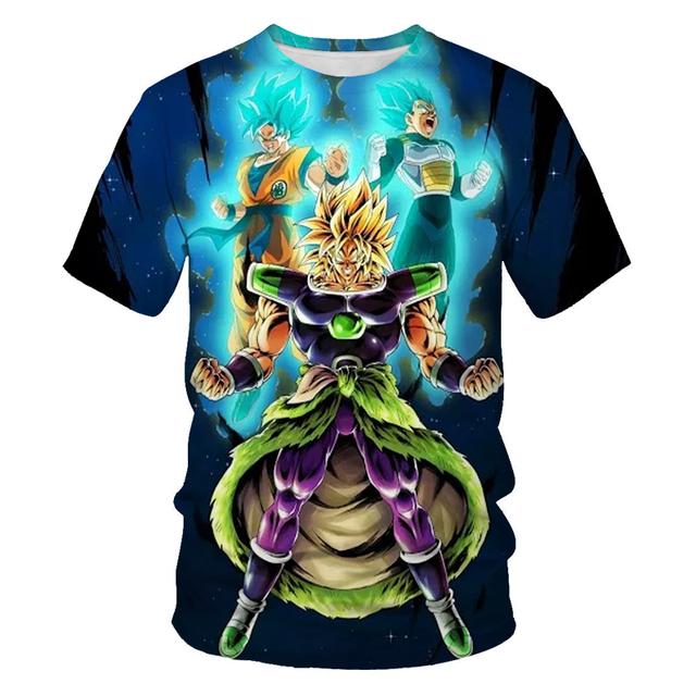 Baibao QIQI Zomer Mode Nieuwe Super Lichtgevende 3D Afdrukken Patroon Heren Jongens Korte Mouw Trend Casual T-shirt Kleding XXS-6XL M