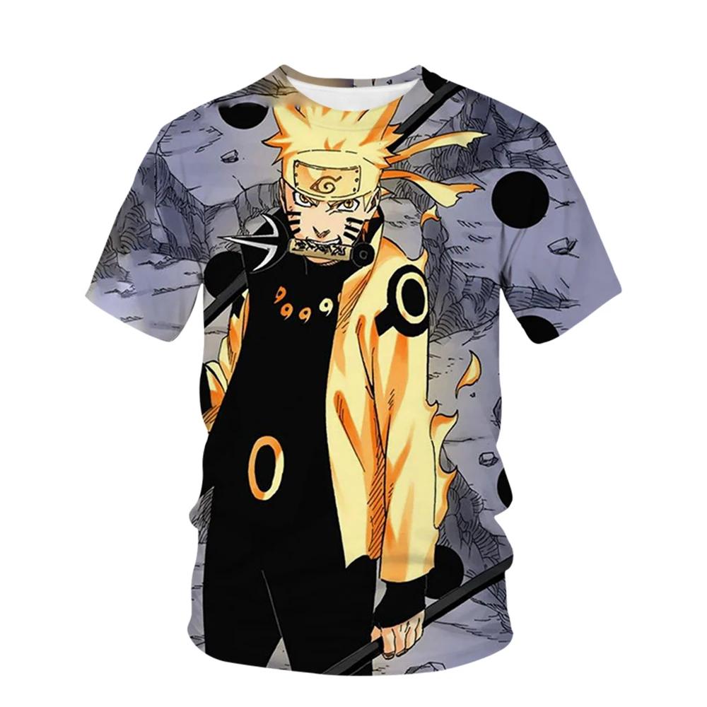 ETST0013 Zomer Naruto Hip Hop T-shirts voor heren Anime Kakashi Streetwear O-hals Korte mouwen Heren T-shirt Cartoon Grafische Tops Kleding M